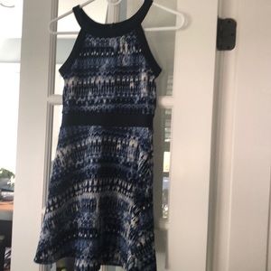 Gorgeous navy print dress (size M/10)